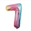 Picture of 34'' Foil Balloon Number 7 - Pastel Rainbow (helium-filled)