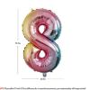 Picture of 34'' Foil Balloon Number 8 - Pastel Rainbow (helium-filled)