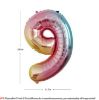 Picture of 34'' Foil Balloon Number 9 - Pastel Rainbow (helium-filled)