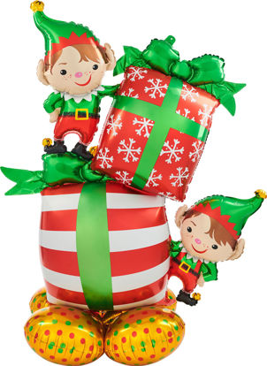 Picture of 53'' Christmas Elves AirLoonz Balloon (air-filled)