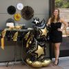 Picture of 59'' Black & Gold Star Cluster -  AirLoonz Balloon (air-filled)