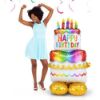 Picture of 53'' Birthday Cake AirLoonz Balloon (air-filled)