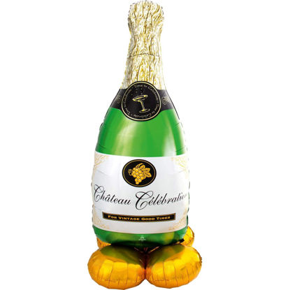 Picture of 60'' Bubbly Wine Bottle AirLoonz Balloon (air-filled)