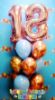Picture of 11 Inch Helium Balloon Bouquet of 12  with 2 foil Numbers