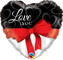 Picture of 18" Love You Red Ribbon Balloon - Foil Balloon  (helium-filled)