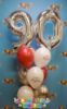 Picture of 11 Inch Helium Balloon Bouquet of 9  with 2 foil Numbers