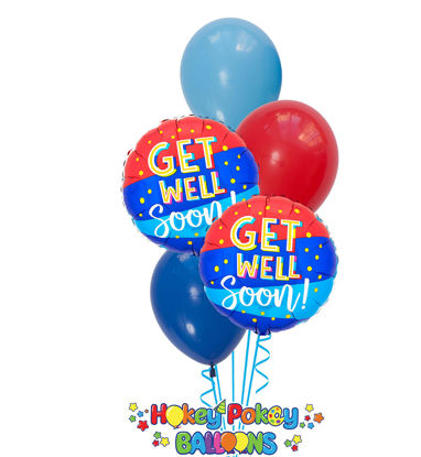 Picture of Get Well Soon! - Balloon Bouquet (5 pc)