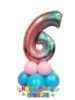 Picture of 16'' Foil  Number - Balloon Table Centerpiece Arrangement (air filled)