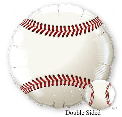 Picture of 18" Baseball Double-Sided Foil Balloon (helium-filled)