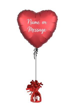 Picture of 18" Personalised  Heart Foil Balloon (helium-filled) 