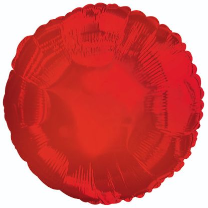 Picture of 18" Red Circle Foil Balloon (helium-filled) 