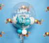 Picture of 24'' Personalized Bubble Balloon with small balloons (helum inflated)
