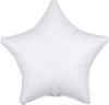 Picture of 19" Metallic White Star Foil Balloon (helium-filled)  