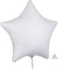 Picture of 19" Metallic White Star Foil Balloon (helium-filled)  