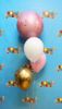 Picture of Blush Birthday  - Balloon Bouquet of 4