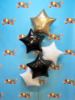 Picture of 19" Metallic White Star Foil Balloon (helium-filled)  
