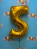 Picture of 26'' Gold Number 5 - Foil Balloon (helium-filled)