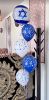 Picture of Israeli Flag and Star of David -  Balloon Bouquet (5 pc)