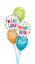 Picture of Standard Thank you - Balloon Bouquet of 5  (Random colors)