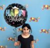 Picture of 18''   Happy Birthday Neon Glow Foil Balloon (helium-filled)