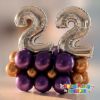 Picture of 16'' 2 Foil  Numbers - Balloon Table Centerpiece Arrangement (air filled) 